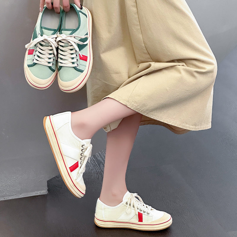 Women's Retro Thin Lightweight Breathable White Sports Women's Casual Shoes