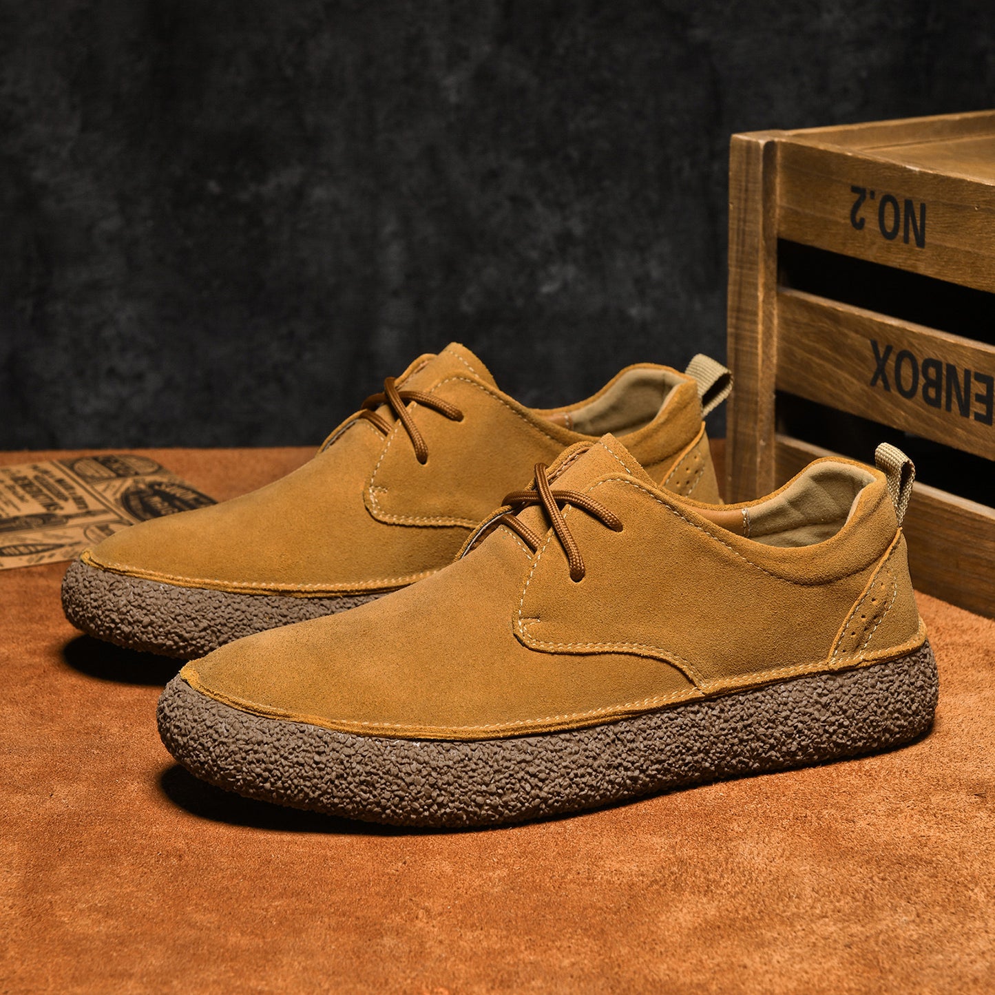 Men's Matte Mercerized Suede Martin Retro Thick Bottom Boots
