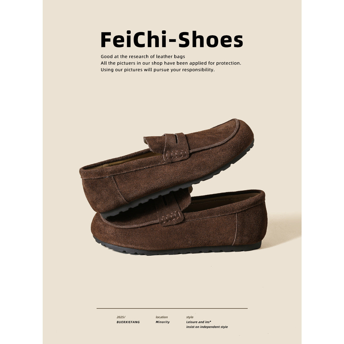 Women's Genuine Pumps Retro Slip-on Lofter Cowhide Women's Casual Shoes