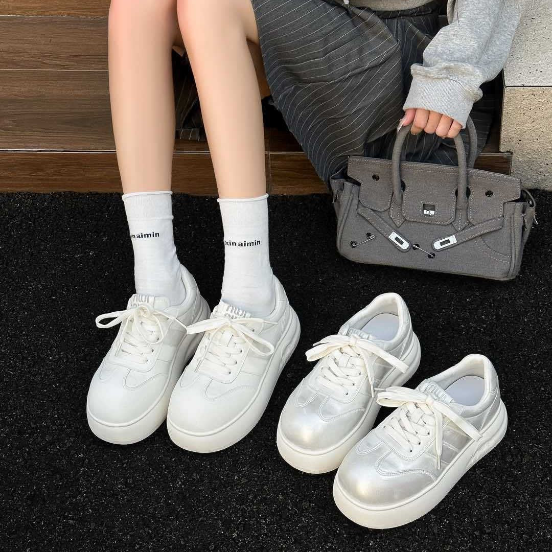 Women's Fashion Thick-soled Spring Small Doll Head Sneakers