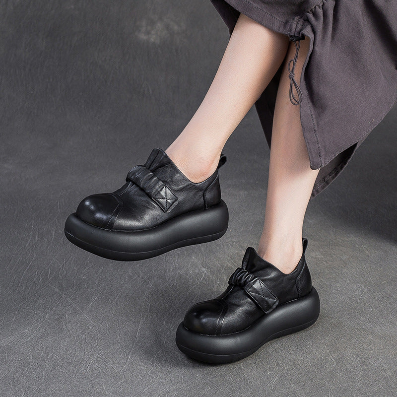 Women's Shu Platform Comfortable Height Increasing First Layer Men's Shoes