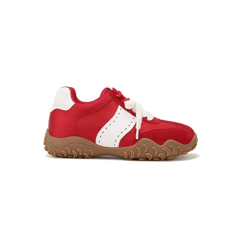 Women's Increasing Insole Mercerized Crescent Pearl Lace German Women's Sports Shoes