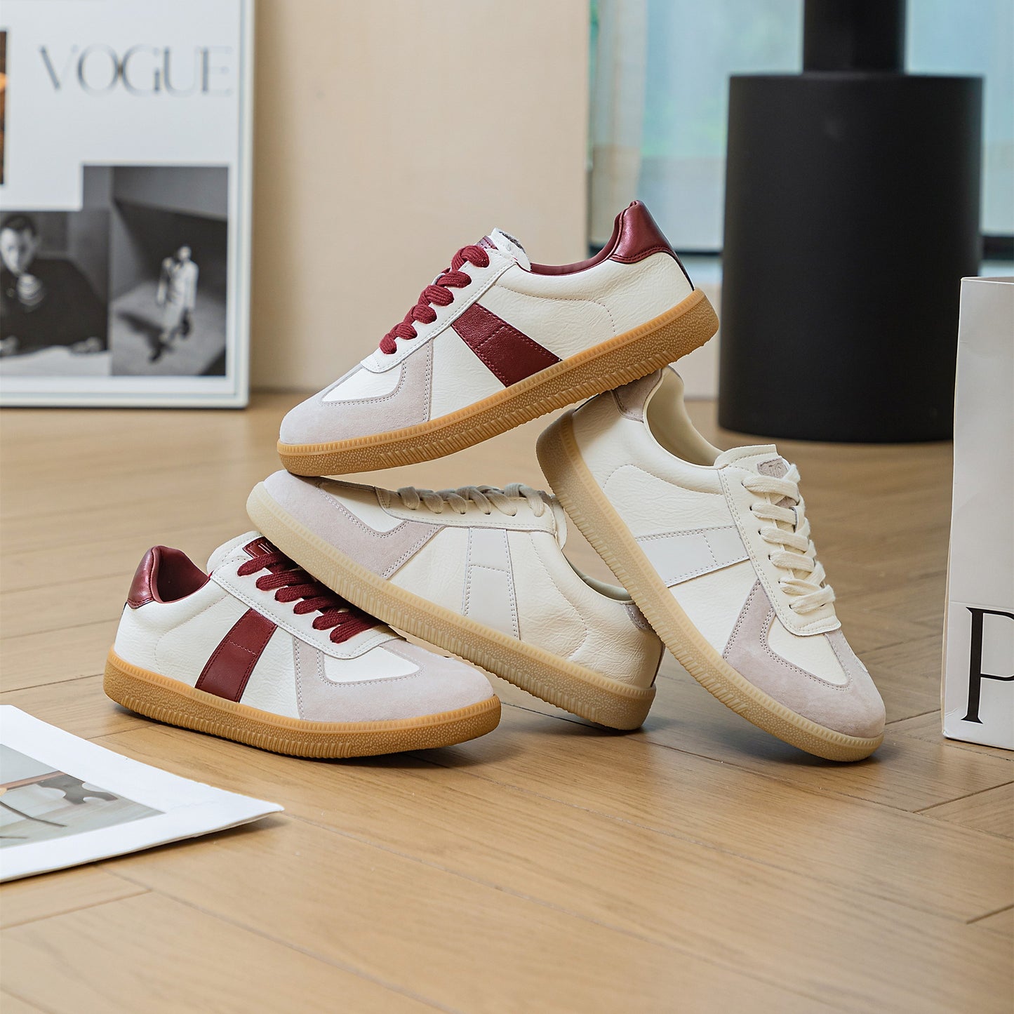 Women's Classic Genuine German Training Flat White Autumn Sneakers