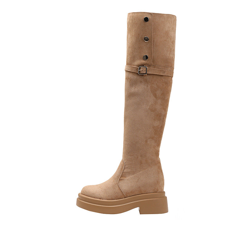 Women's Two Wear Fold Raise The Bottom Chunky Over Boots