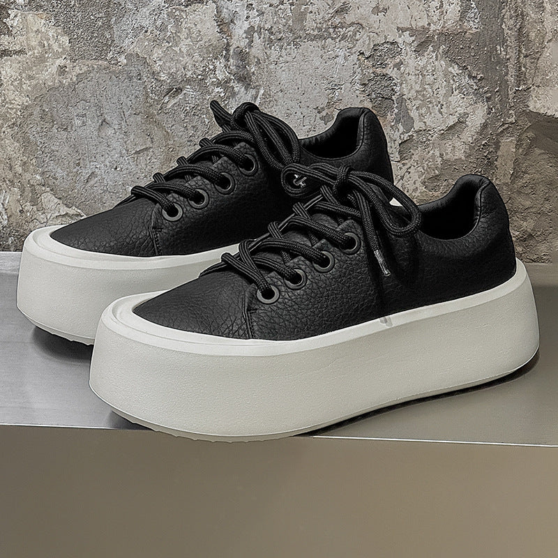 Men's Korean Style Trendy Platform Hight Increasing British Men's Board Shoes