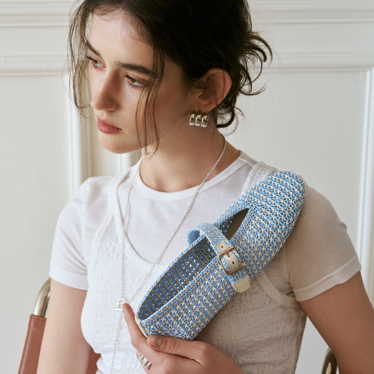 Women's Julia Woven Grass Mary Jane Flat Sandals