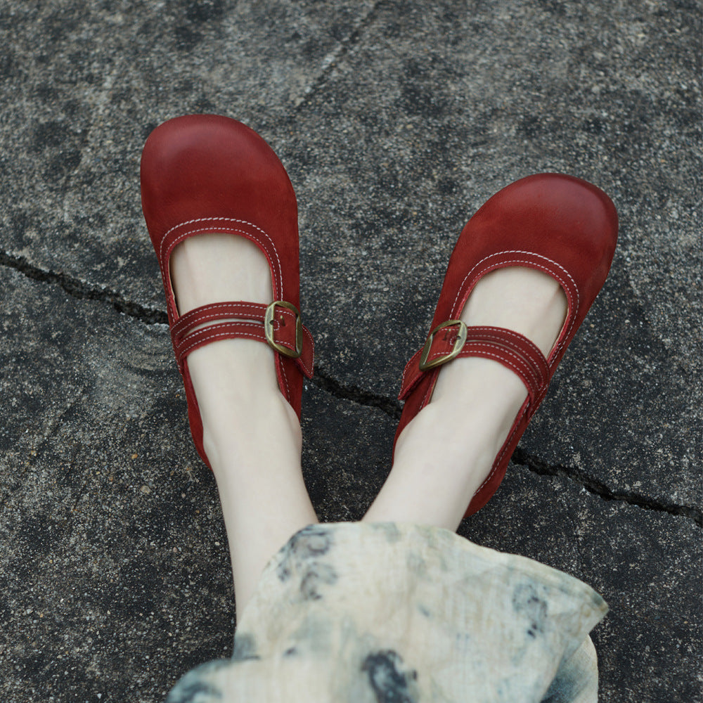 Strap Shallow Mouth Pumps Spring Round Head Women's Fashion Shoes