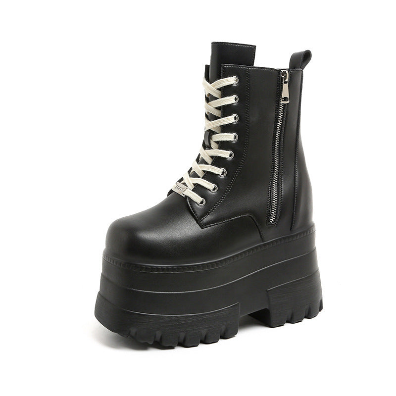 Platform Small British Style Thick Bottom Short Boots