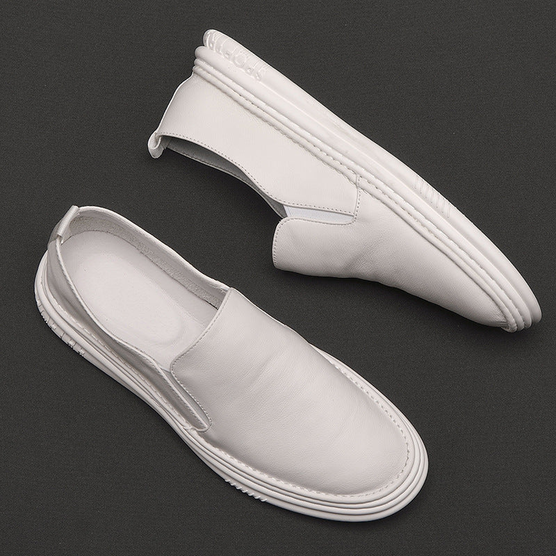 Men's Authentic Slip-on White Genuine Soft Bottom Men's Board Shoes