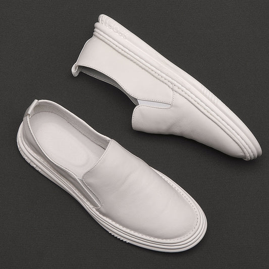 Men's Authentic Slip-on White Genuine Soft Bottom Men's Board Shoes