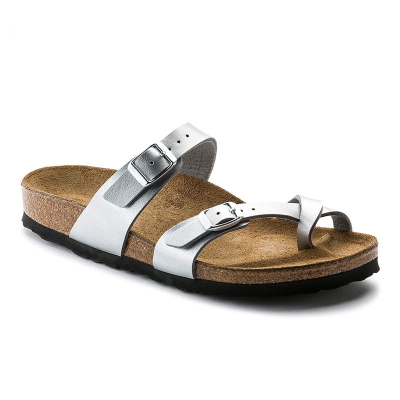 Women's & Men's Cork Sole Summer Outdoor Fashion Toe Slippers