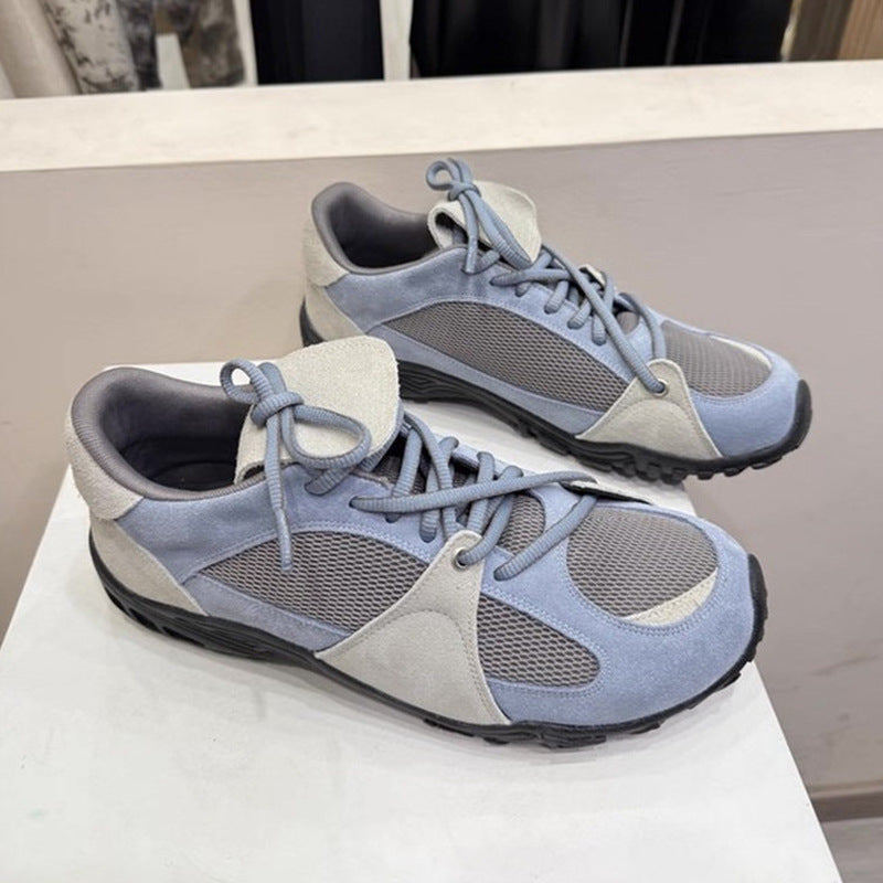 Women's Cowhide Version Korean Style Niche Blue Men's Shoes