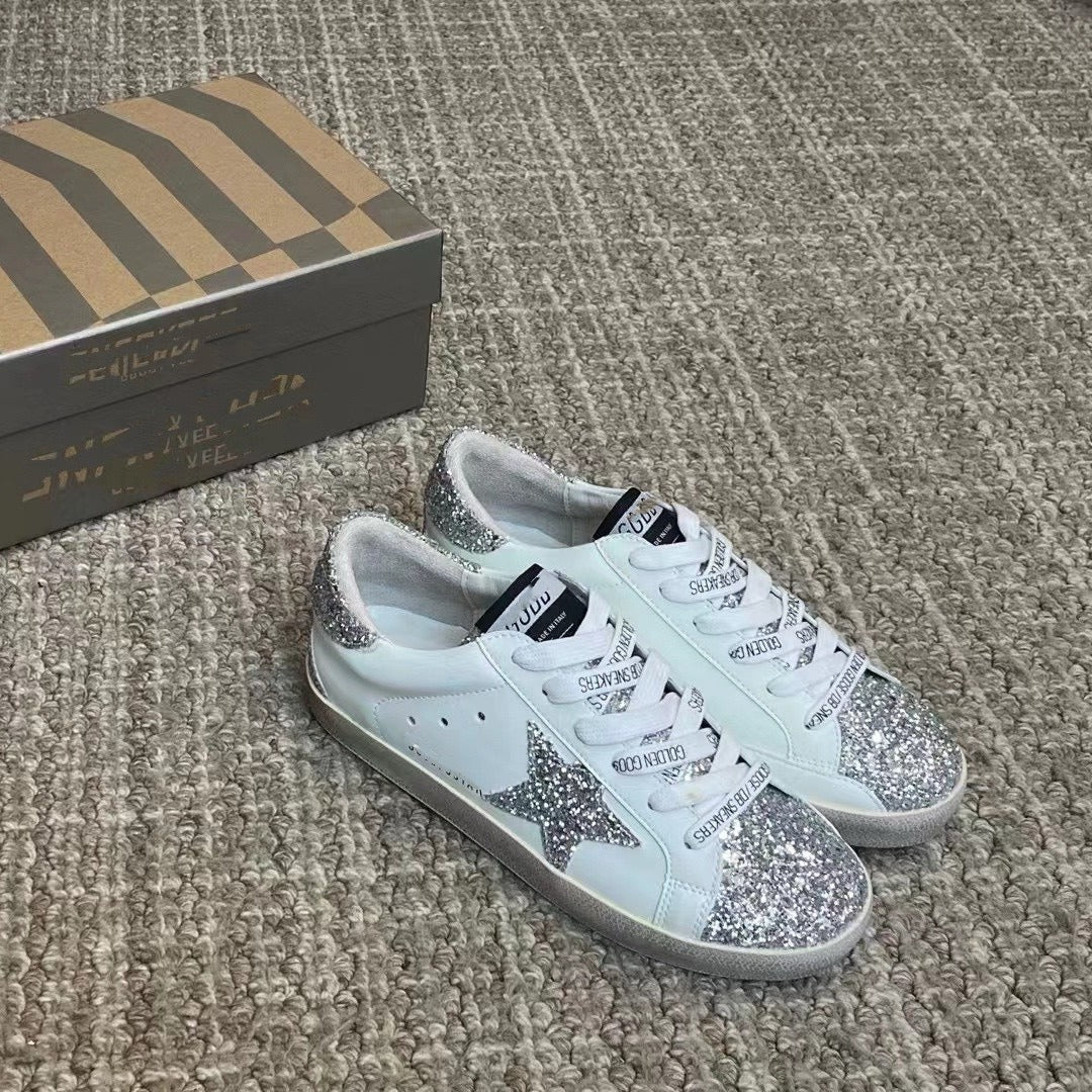 Retro Golden Goose Genuine Large Size Star Couple Korean Style Women's Casual Shoes