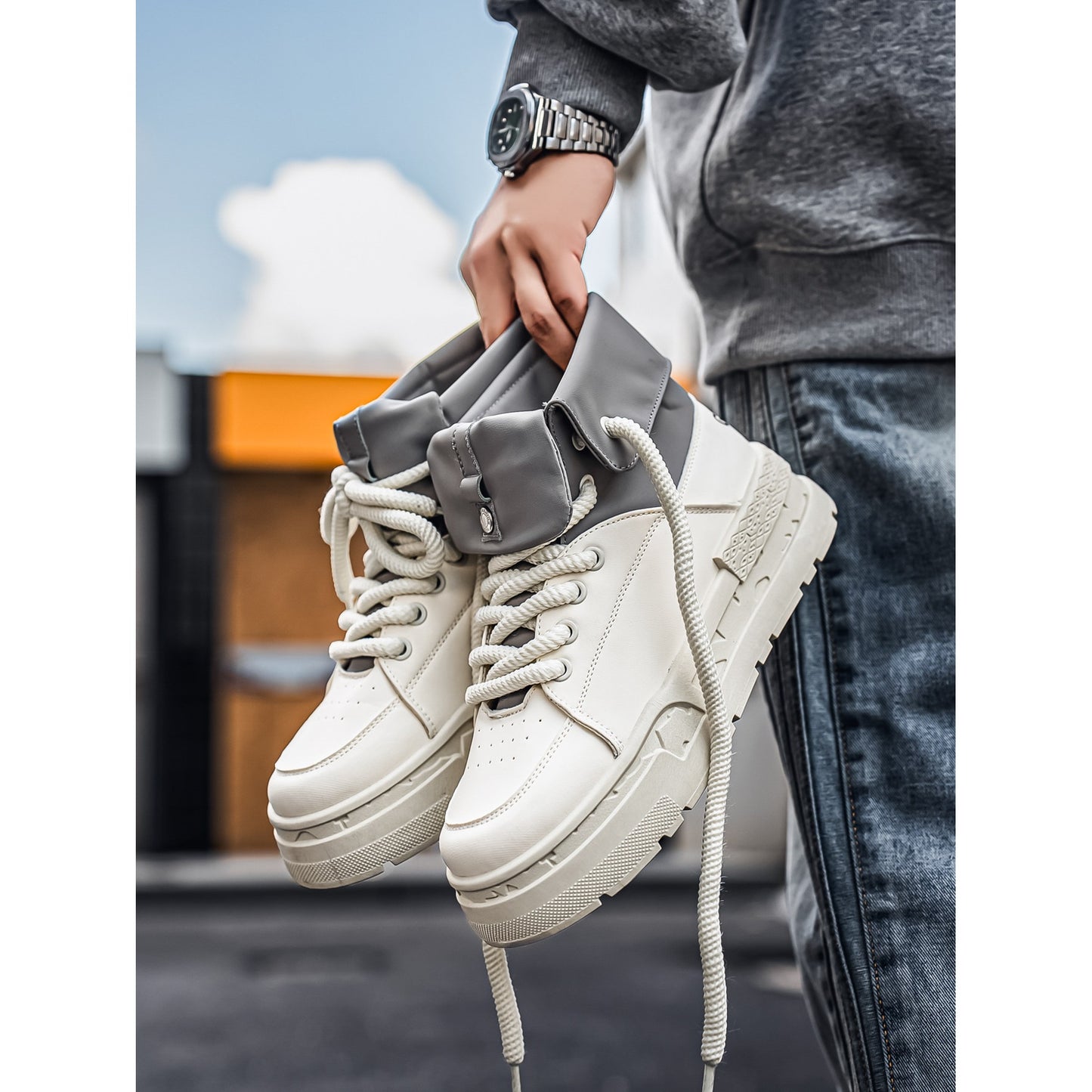 Classic Attractive Men's Platform Invisible Size Men's Canvas Shoes