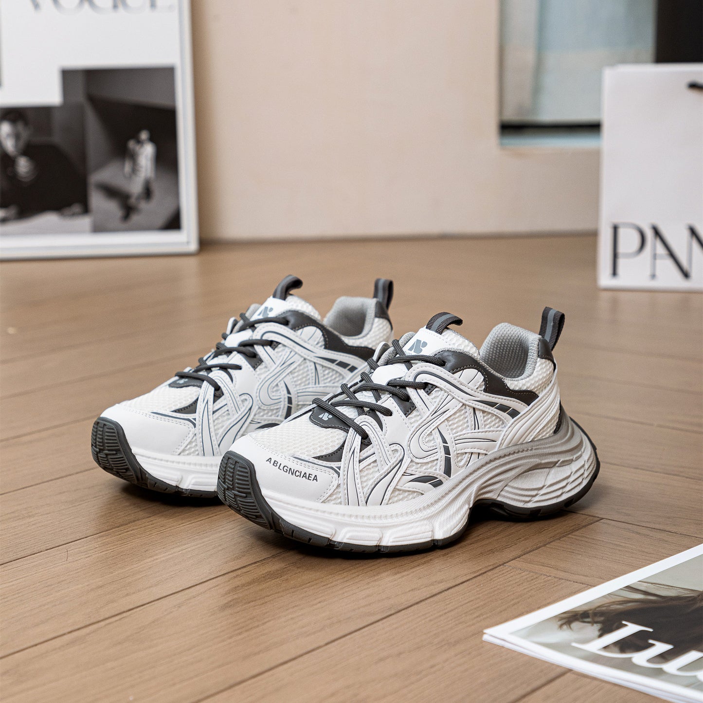 Women's Dad Spring Thick Bottom Jogging Pumps Plus Women's Sports Shoes