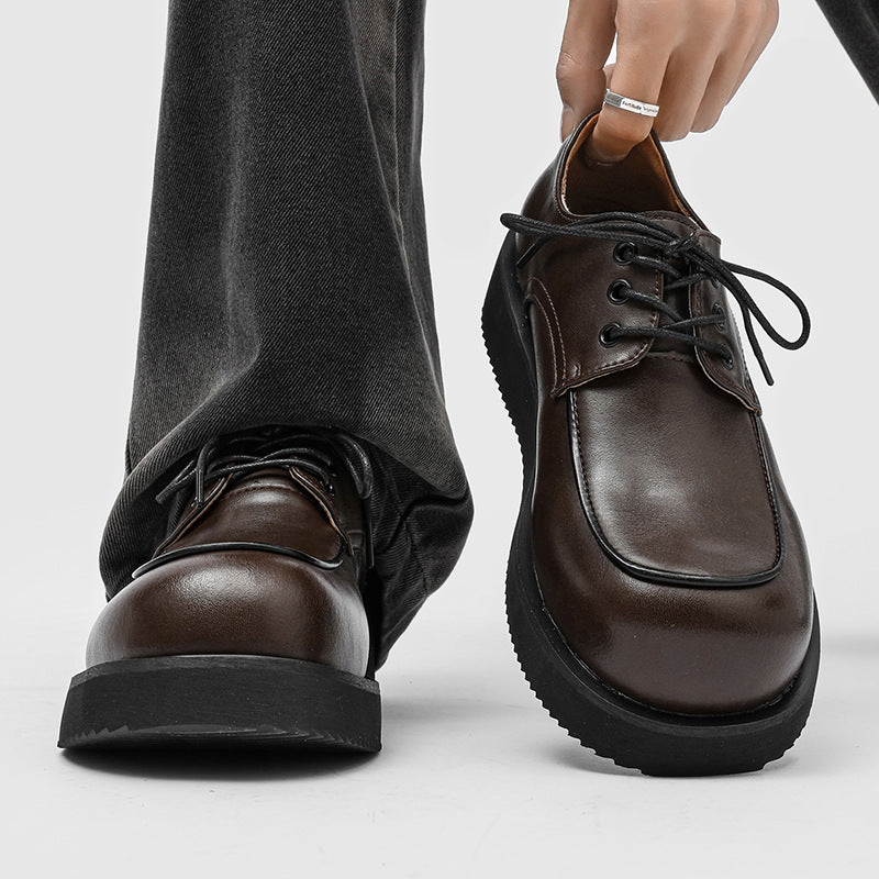 Men's Commuter Height Increased Lovers British Style Men's Business Leather Shoes
