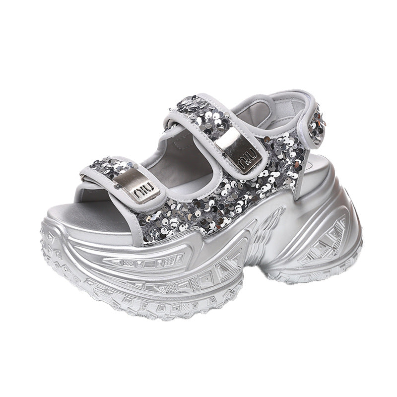 Women's Small Platform Summer Muffin Beach Sandals