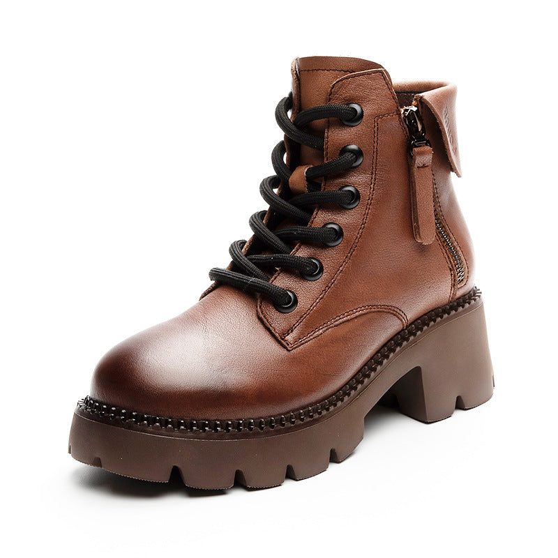 Women's Autumn Korean Martin Thick-soled British Style Boots