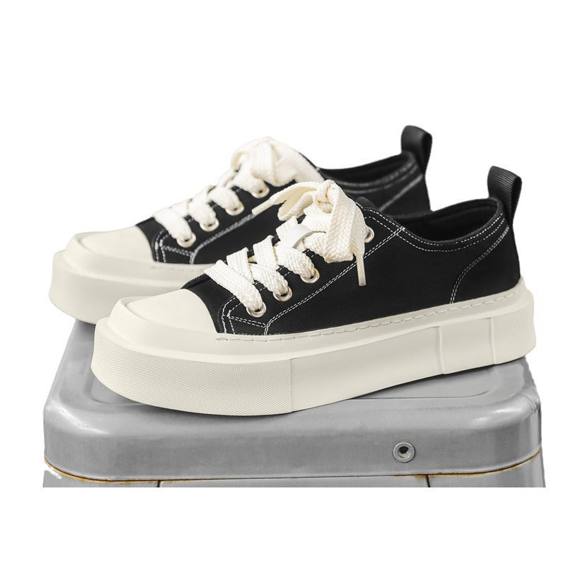 Men's Summer Sports Skateboard Commuter Versatile Solid Men's Casual Leather Shoes