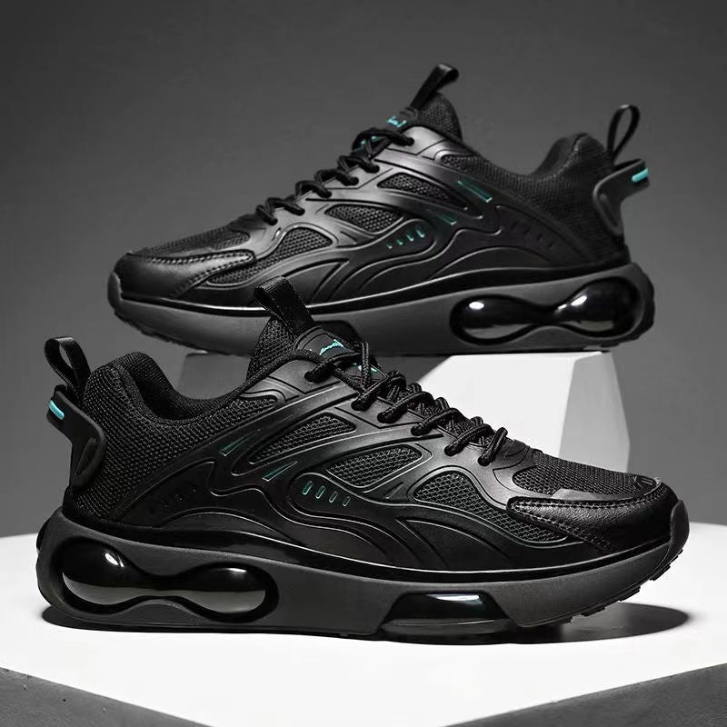 Men's Spring Leisure Sports Running Fashion Black Dad Breathable Casual Shoes