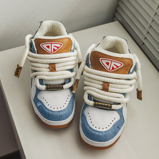 Women's & Men's Niche Denim Bread Summer Lovers Versatile Sneakers