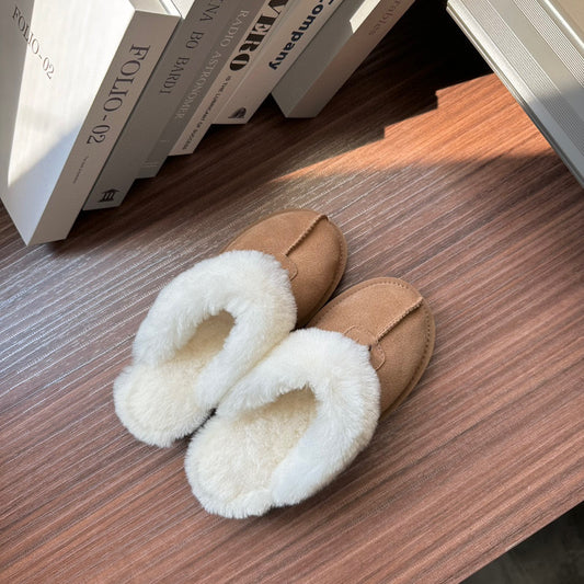 Women's Star Bag Head Sheep Fur Integrated Sandals