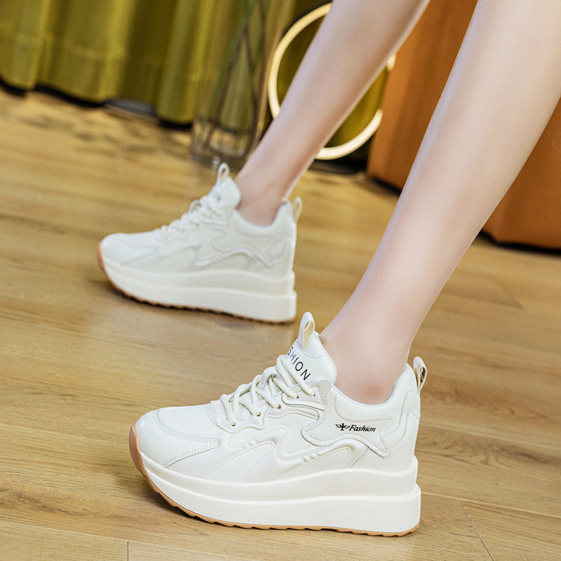 Women's Increasing Insole Dad Breathable Skateboard Thick Women's Casual Shoes
