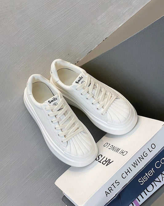 Women's White Platform Dad Autumn Breathable Comfortable Men's Shoes