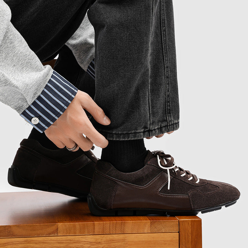 Men's Brown German Training Commuter British Style Men's Board Shoes