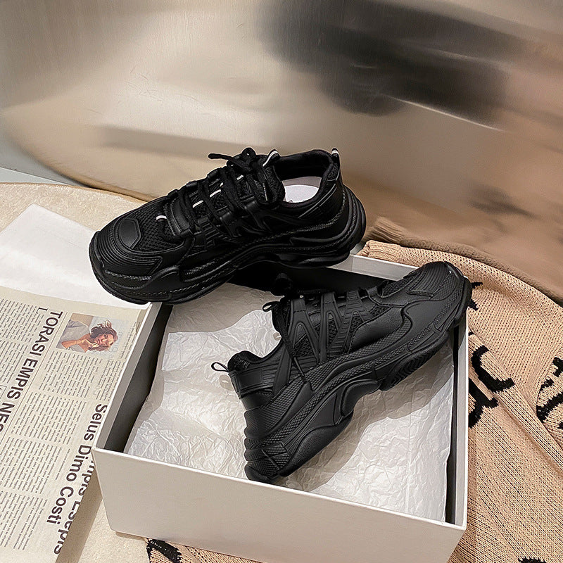 Women's Platform Dad Trendy Spring Genuine Elevator Sneakers