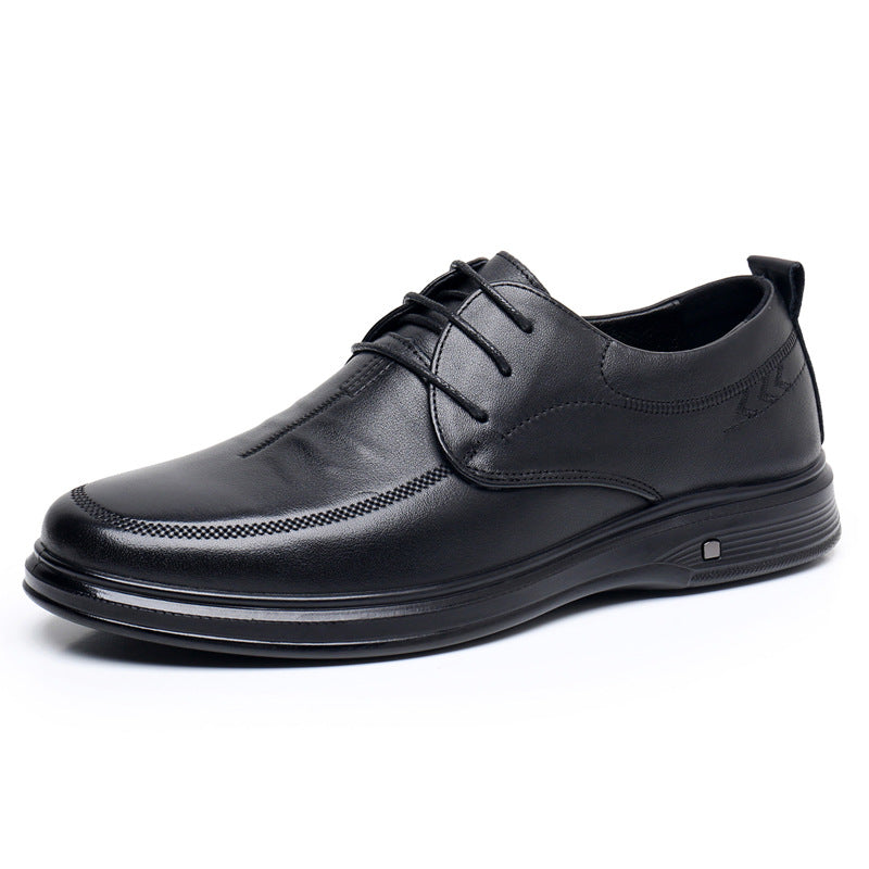 Men's Spring Breathable Business First Layer Cowhide Soft Bottom Men's Casual Shoes