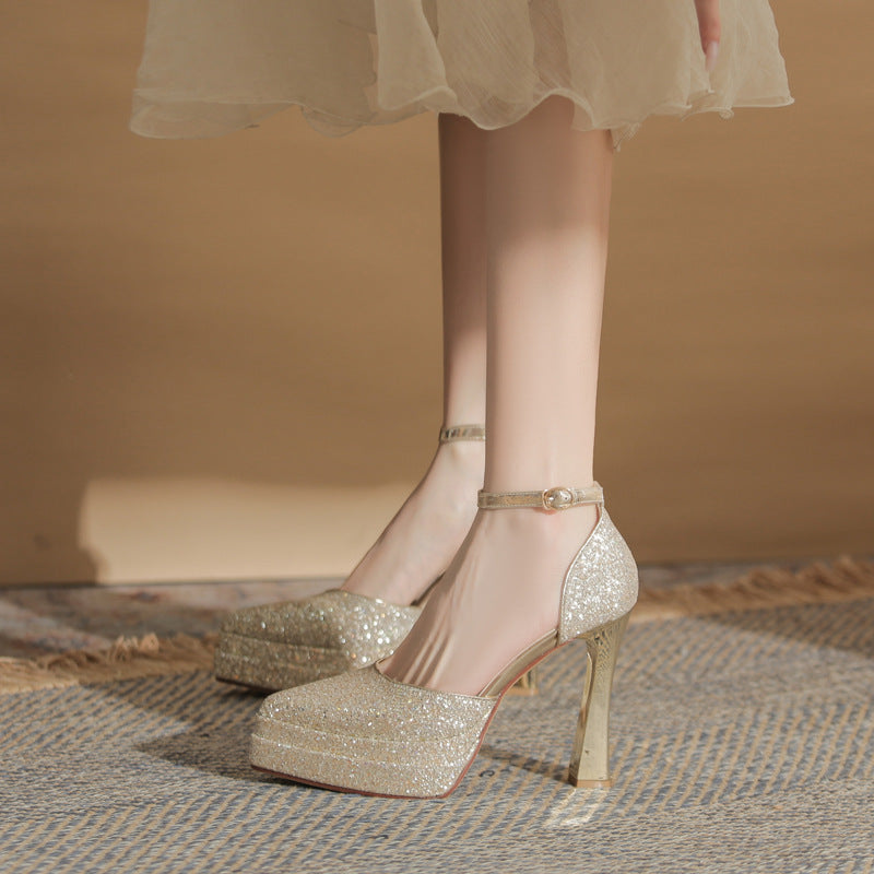 Women's Pointed Thick Hollow Waterproof Platform Super Women's Fashion Shoes