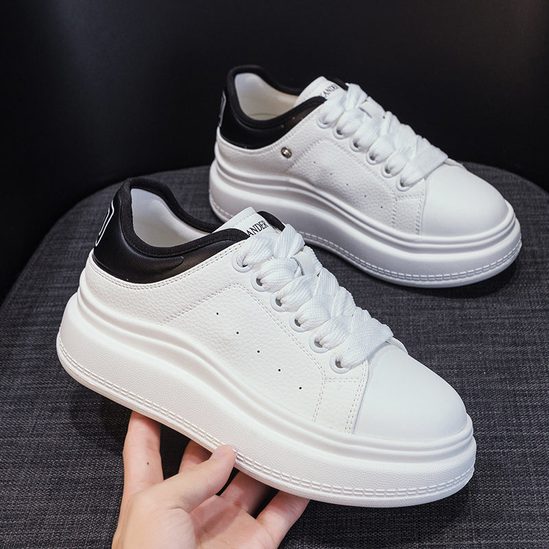 Women's Vibration Massage Autumn Classic Platform White Women's Shoes