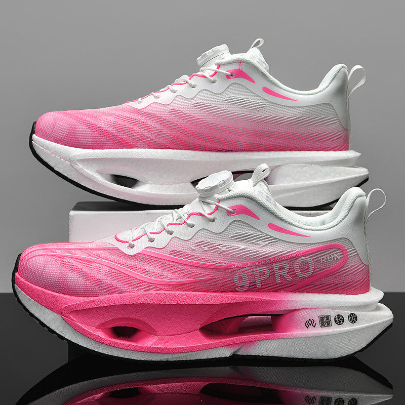 Men's Plate Running Breathable Mesh Surface Lightweight Sneakers