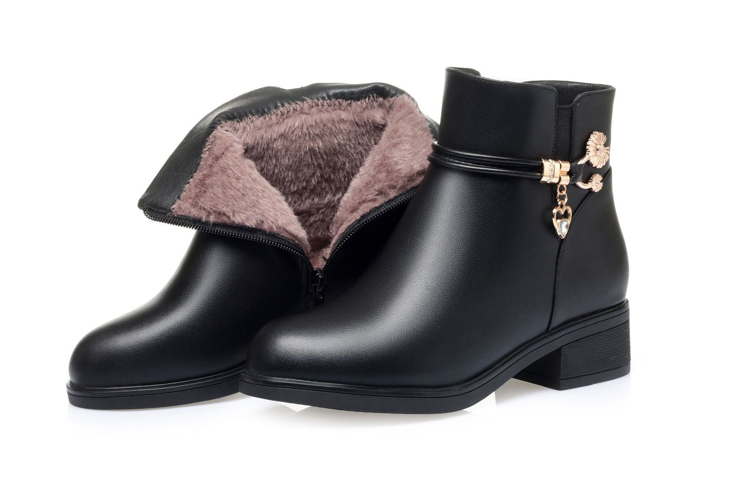 Women's Cotton Low Soft Bottom Fleece-lined Warm Women's Shoes