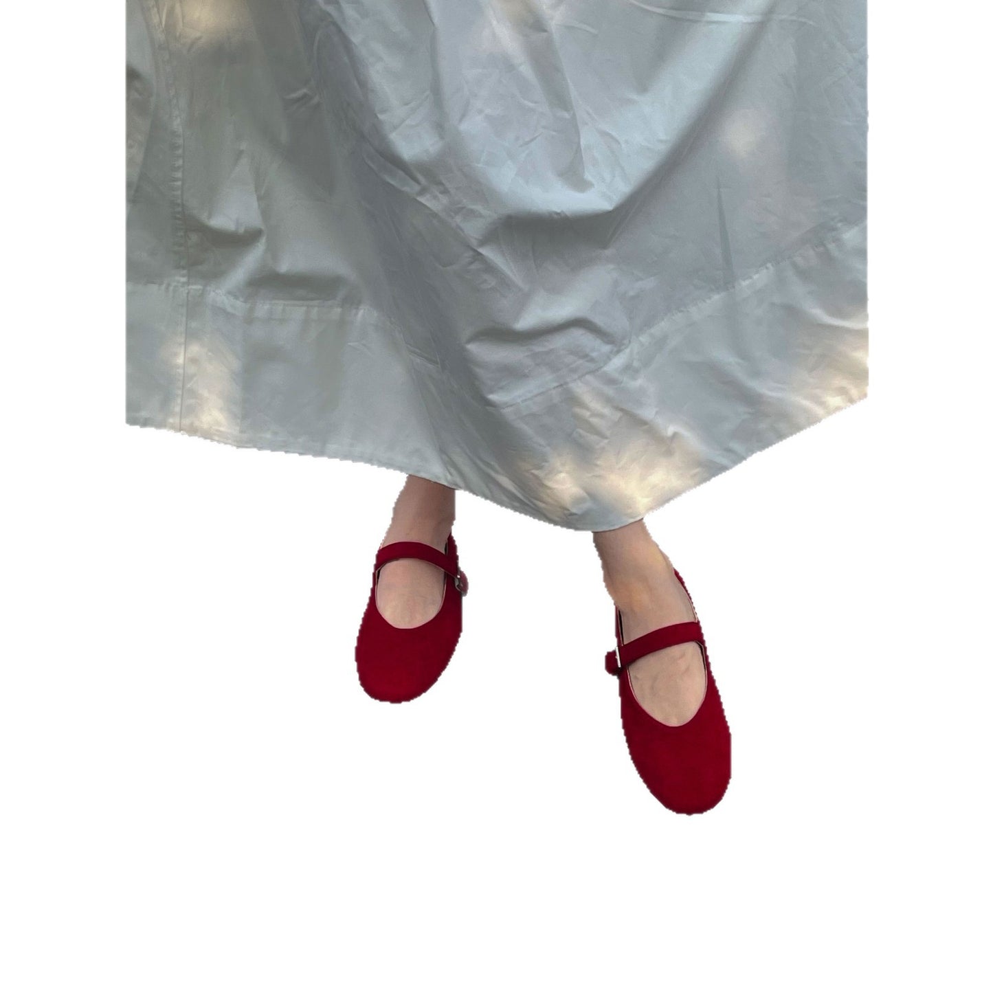 Women's Beautiful With Skirt Suede Red Shallow Women's Fashion Shoes