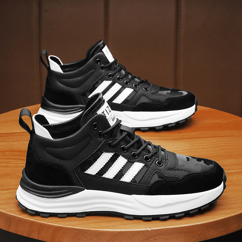 Men's Winter Fleece-lined Warm Trendy Cotton Running Casual Shoes