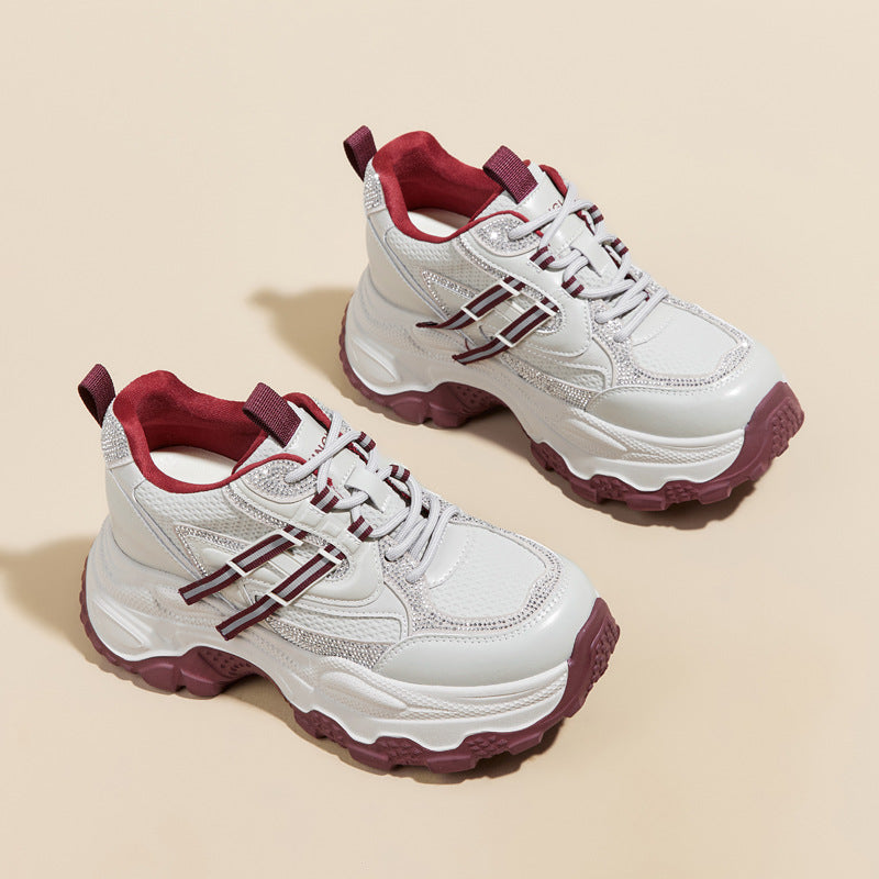 Women's Heightened Daddy Spring Thick Bottom Small Lightweight Leisure Sports Women's Casual Shoes