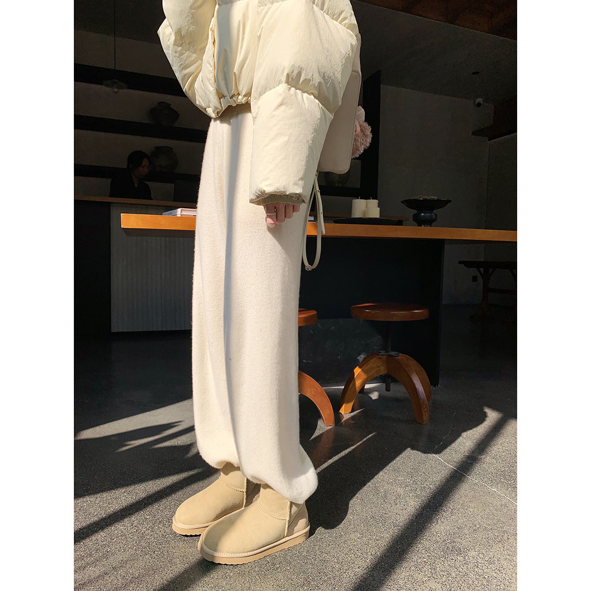 Women's Winter Round Head Thick Bottom Increased Wool Snow Boots