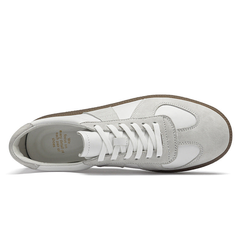 Men's High Quality White Fashion Comfortable Breathable Full Grain Men's Board Shoes