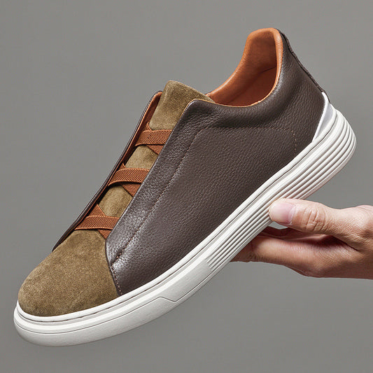 Men's Top Layer Cowhide Plus Size Small Leather Shoes
