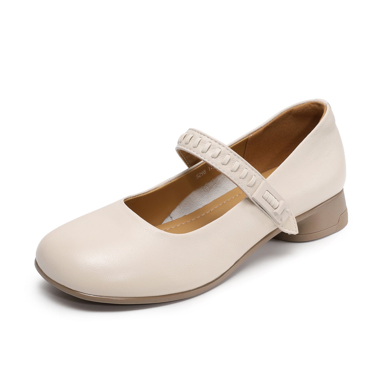 Women's Cowhide Mary Jane Retro Super Beautiful Shallow Mouth Women's Shoes