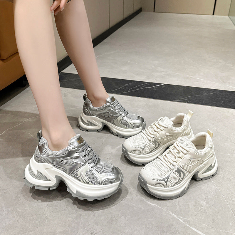 Women's Size Platform Dad Summer Versatile Mesh Casual Shoes