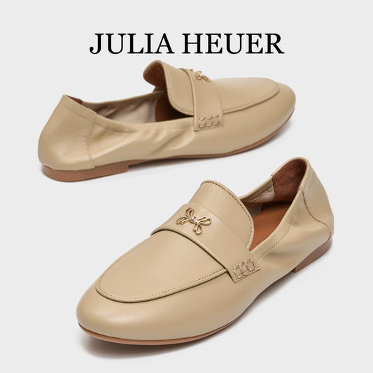 Women's Round Toe Flat Bottom Ballet Sheepskin Casual Shoes