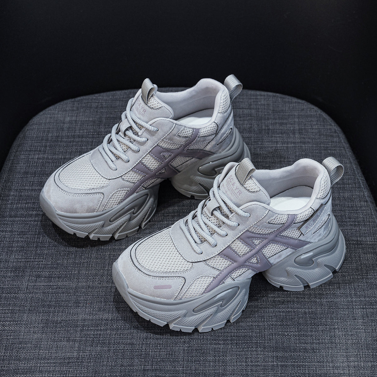 Women's Retro Patchwork Dad Autumn Platform Heightened Fashion Sneakers