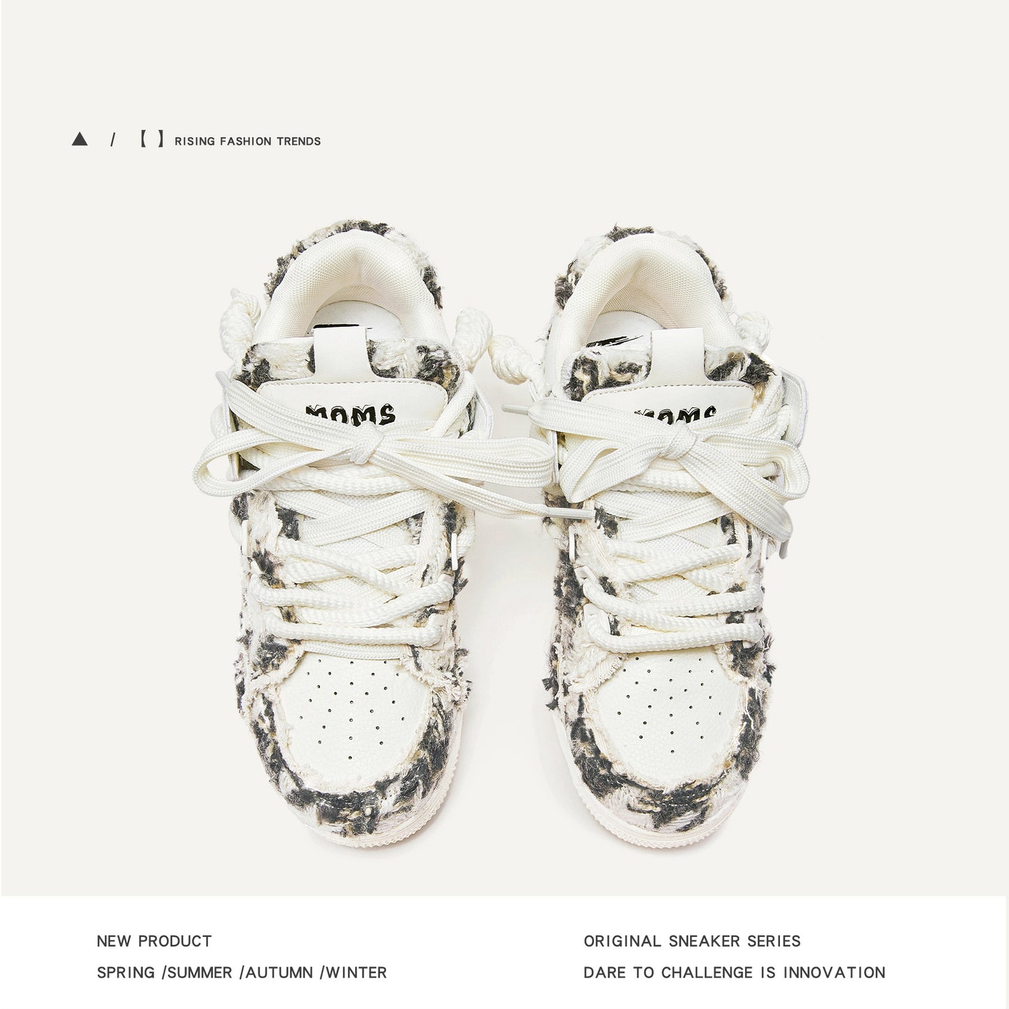 Women's & Men's Destruction Aesthetic Series National Fashion Classic Style Sneakers