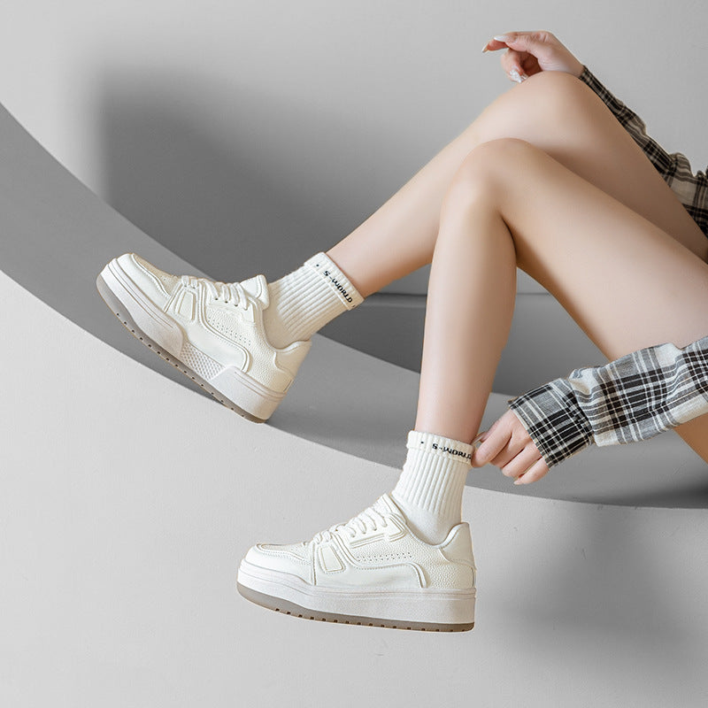 Women's Retro Style Thick-soled Genuine Sports Distressed Women's Board Shoes