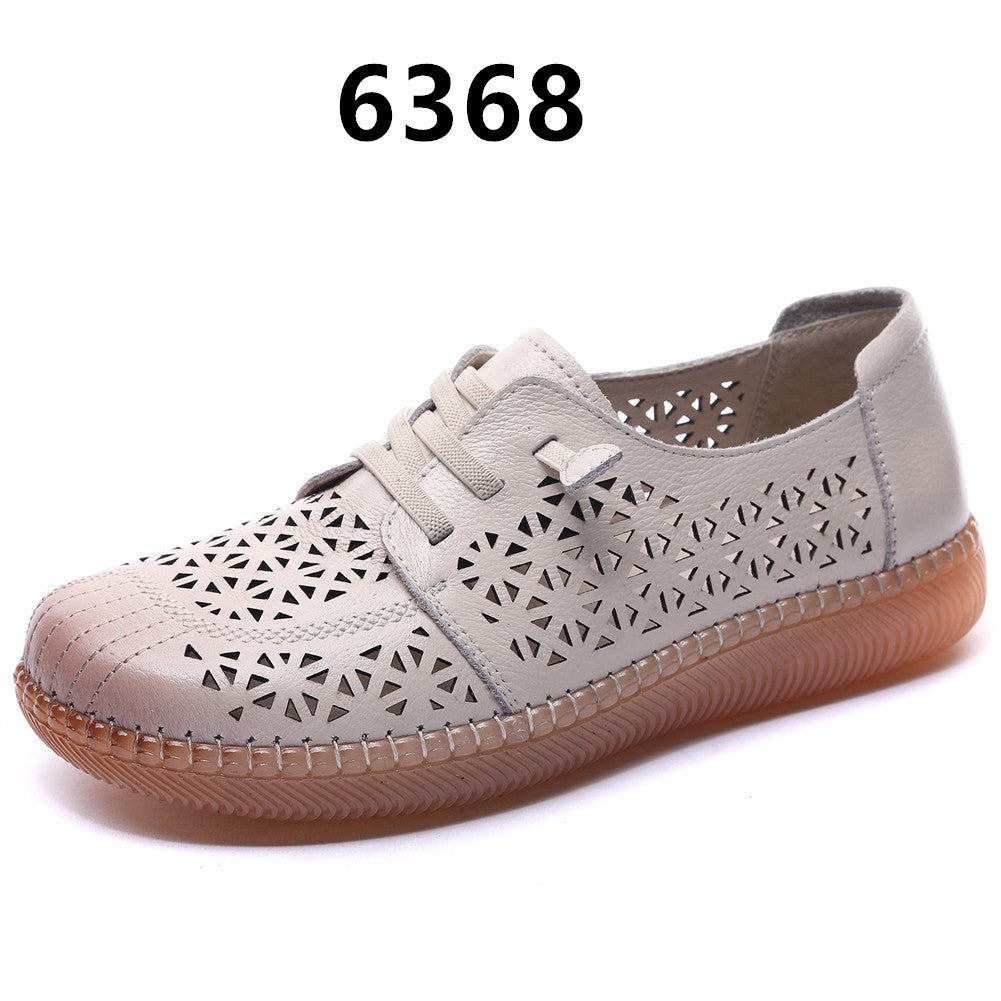 Women's Pumps Flat Hole Retro Platform Mom Women's Casual Shoes
