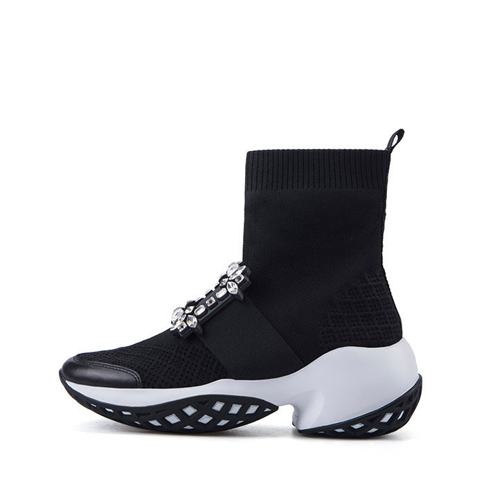 Women's Buckle Sock Trendy Super Popular Thick Sneakers