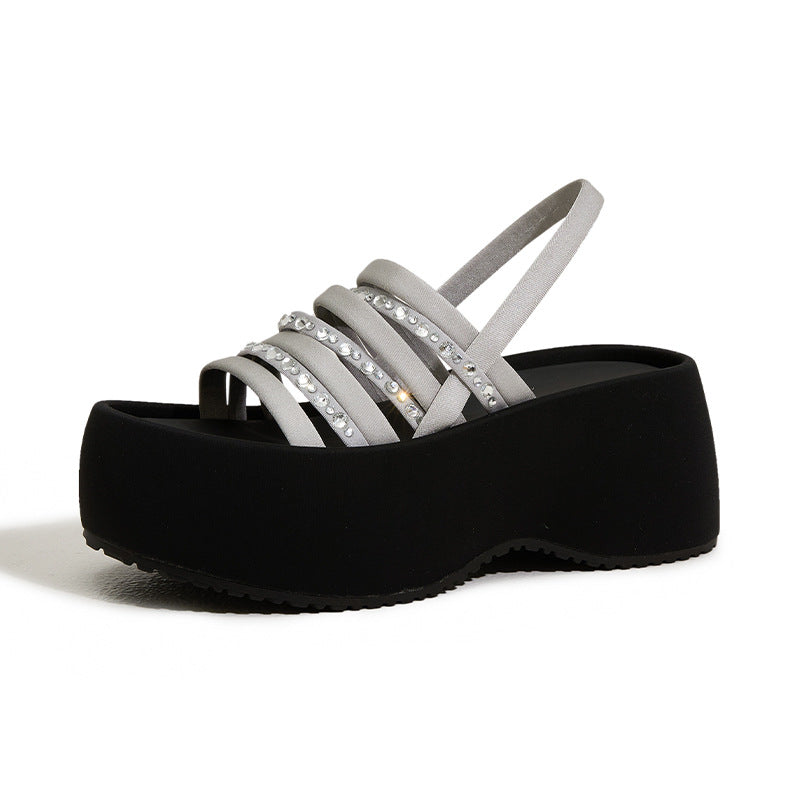 Women's Fashion Versatile Roman Style Comfortable Height Sandals